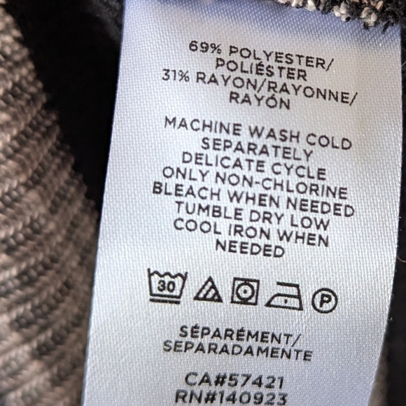 LOFT Striped Black Tan Stripe Sleeveless Tank Top Medium - Picture 5 of 7